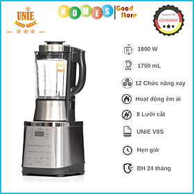 Máy Làm Sữa Hạt Xay Nấu Đa Năng UNIE V8S 12 Chế Độ Nấu Tiêu Chuẩn Đức Công Suất 1800W Dung Tích 1750 ML- Hàng Chính Hãng