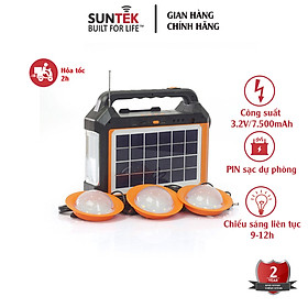 Bộ Lưu Điện SUNTEK SPK-02 sạc bằng năng lượng mặt trời - Hàng chính hãng