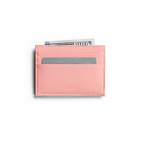 VÍ MINI ĐỰNG THẺ Bóp Cardholder ZERO Da Saffiano Nhập Khẩu Cao Cấp Chống Thấm Nước Unisex Nam Nữ Chuẩn Nome DOLANTO