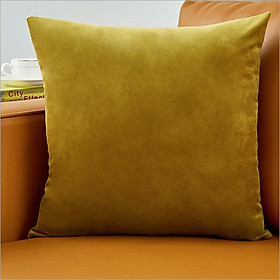 Mua Vỏ Gối Tựa Lưng Sofa Nhung Trơn Mềm Mịn Cao Cấp 50cm