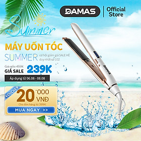 Máy Uốn Tóc, Máy Ép Tóc, Duỗi Tóc Đa Năng Kiểu Hàn Quốc DAMAS DH6120 - Thiết kế với 4 mức nhiệt tùy chỉnh phù hợp với nhiều loại tóc khác nhau giúp duỗi thẳng, làm xoăn tóc chuẩn Salon ngay tại nhà mà không cần phải ra cửa tiệm - Hàng Chính Hãng