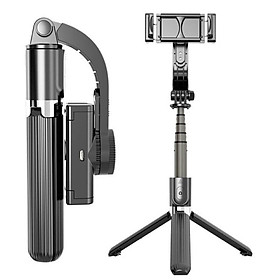 Gậy Chống Rung Gimbal Stabilizer L08 - Có 3 Chân Đỡ - Nút Bấm Bluetooh Hàng Cao Cấp - Hàng Nhập Khẩu