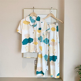 Pijama, Bộ Ngủ Nữ cotton thun ngắn tay quần dài BNND04