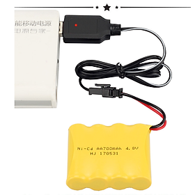 Mua Pin kèm sạc usb 4.8v 700mah Ni Cd Pin sạc xe điều khiển từ xa