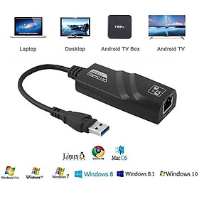 [CÓ SẴN]Bộ chuyển đổi đầu RJ45 dây Lan thành USB 3.0,Gigabit Chipset RealTek cho laptop/máy bàn laptop táo
