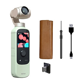 Handheld Vlogging Camera 3-Axis Stabilized Gimbal One-click Editing AI Smart Tracking 4K/60fps Video 116° Wide Angle Lens Color: Green