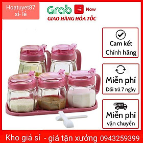 Mua Sét 5 hũ thủy tinh đựng gia vị