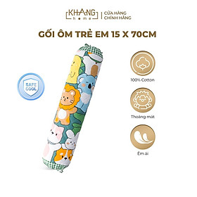 Hình ảnh Gối Ôm Trẻ Em Cao Cấp Khang Home Êm Ái Cho Bé Ngủ Ngon Size 15x70cm