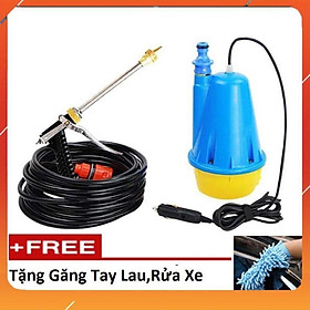 Bộ máy bơm nước cao áp rửa xe ô tô mini thông minh TL 509 găng tay lau rửa