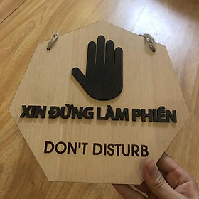 Mua Bảng gỗ Xin đừng làm phiền treo cửa phòng ngủ phòng làm việc tặng móc treo