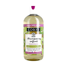 Dầu gội trẻ em chiết xuất táo và lê hữu cơ Coslys 500ml kids shampoo with organic apple pear