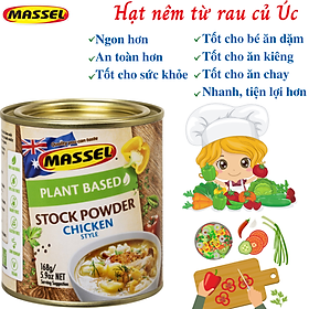 Hạt nêm hữu cơ Massel Úc 100 từ rau củ và thảo mộc - Giúp món ăn thơm ngon, tiện lợi, bảo vệ sức khỏe - Dùng nấu ăn dặm cho bé, món chay, món mặn ch