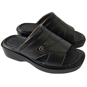 Dép Nam Quai Ngang Đế Cao 4cm Da Bò BIGGBEN DN368