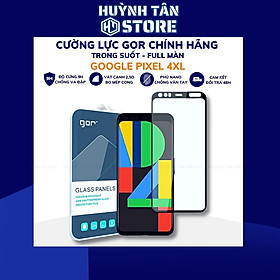 Cường lực pixel 4 xl pixel 4xl trong suốt FULL MÀN chống bám vân tay chính hãng GOR phụ kiện huỳnh tân store - Hàng nhập khẩu