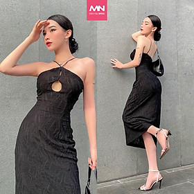 Đầm cổ yếm MINA thiết kế ôm body chất liệu ren gợn sóng quyến rũ - MN226