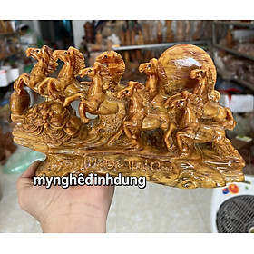 Mua Tượng cầu bát mã đáo thành công bằng gỗ huyết long tuyệt đẹp kt 25x15x9cm