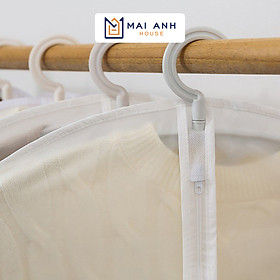 Túi bọc quần áo chất liệu vải Nonwoven độ bền cao + màng PE/EVA trong suốt giúp dễ nhận biết quần áo Mai Anh House MA37