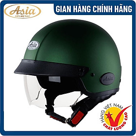 Mũ Bảo Hiểm 1 2 - Kính Âm- Asia MT-139 -Hàng Chính Hãng, Bảo Hành 1 năm