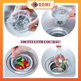 Mua 100 Túi Lưới Lọc Rác Bồn Rửa Chén Bát Túi Lưới Vải Tự Phân Huỷ Có Chun Ở Miệng