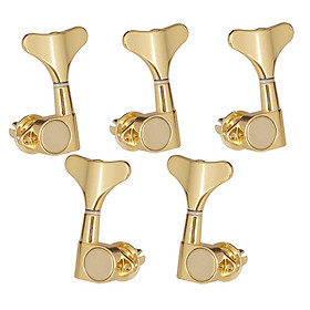 Pack of 5 Closed Tuning Keys Tuners Gold 3L 2R for Electric Bass Parts