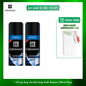 Combo 2 Xịt toàn thân Romano Force tươi mát năng động 150ml