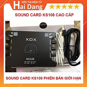 Mua Sound Card XOX KS108 chuyên dùng cho thu âm  hát karaoke  Livestream  Phiên Bản Quốc Tế Có Tiếng Anh