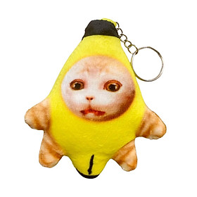 Banana Plush Plush Key Rings Hanging Novelty Cartoon Stuffed Animal Key Pendant Keychain for Backpack Key Handbag Birthday Gifts Adults