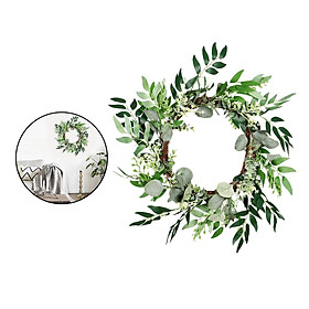 Green Eucalyptus Wreath, Reusable Artificial Leaf Decoration for Front Door  Decoration "/20