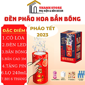  Máy tạo bong bóng phao hoa - đèn bắn bong bóng có loa có led RBG cho lễ hội ngày tết 2023