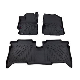 Thảm lót sàn xe ô tô Toyota Vios 2014 - nay Nhãn hiệu Macsim chất liệu nhựa TPV cao cấp màu đen - 2 hàng ghế