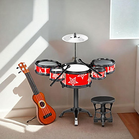 Simulation Kids Drum Toys Playset Jazz Drum Kits for Kids Boys Holiday Gifts