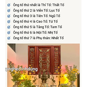 Mua Tranh cửu huyền thất tổ bằng gỗ hương đỏ pu dát vàng cao cấp