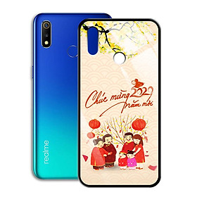 Ốp Lưng Kính Cường Lực cho điện thoại Realme 3 - 0370 7982 HPNY 24 - Tết đoàn viên - Hàng Chính Hãng