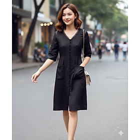 Đầm Suông Linen Procida DRE137 thời trang thiết kế Hity