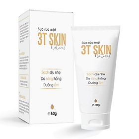 Sữa Rửa Mặt 3T Skin Sạch Sâu Dịu Nhẹ, Da Sáng Mịn Chiết Xuất Thiên Nhiên (50gr)