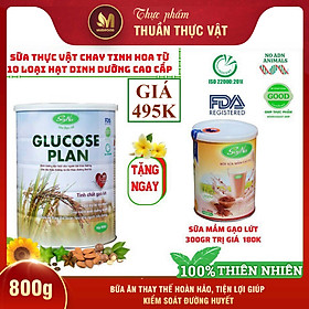 Sữa Hạt Glucose Plan Tinh Chất Gạo Lứt Soyna 800g - Bổ Sung Dinh Dưỡng cho Người Cao Tuổi, Tiểu Đường, Tim Mạch, Mỡ Máu, Xương Khớp, Kiểm Soát Đường Huyết, Bữa Ăn Thay Thế Hoàn Hảo Cho Người Bệnh