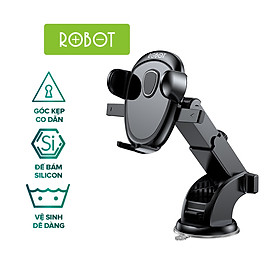 Giá Đỡ Điện Thoại Xe Hơi Ô Tô ROBOT CH11S Phù Hợp Điện Thoại 4.0-6.5 inch Xoay 360 Độ Chắc Chắn Chống Rung Lắc - Hàng Chính Hãng