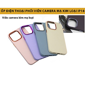 Ốp Điện Thoại màu trang nhã phối viền camera mạ kim loại P18 KOLEAD Cho iPh 14 Pro Max plus 13 12 11 Pro Max - HÀNG CHÍNH HÃNG