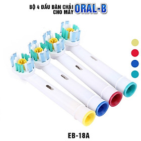 4 Đầu Bàn Chải đánh răng điện "Phá tan mảng bám" EB-18A cho máy Oral–B – Xuất xứ: Đức