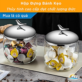 Mua Hộp Đựng Bánh Kẹo Thủy Tinh Nắp Inox 304 Cao Cấp Để Bàn Đạt Chất Lượng Đức CCKO