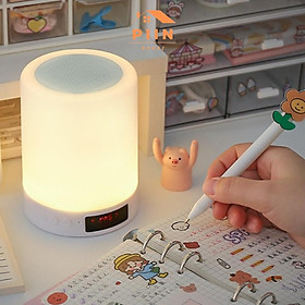 Mua Đèn ngủ để bàn kèm loa bluetooth thông minh cảm biến đổi màu theo nhạc. Đèn ngủ treo tường đa năng kèm báo thức