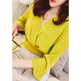 Áo Kiểu Xếp Ly Bó Eo