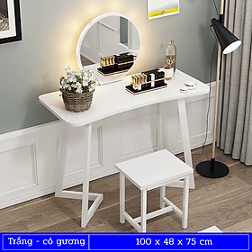 Mua Bàn trang điểm kèm gương chân chữ V chắc chắn  bàn phấn mặt uốn cong tối giản sang trọng
