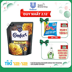 Nước Xả Làm Mềm Vải Comfort Chăm Sóc Chuyên Sâu Hương Nước Hoa Thiên Nhiên Sophia túi 3.8L