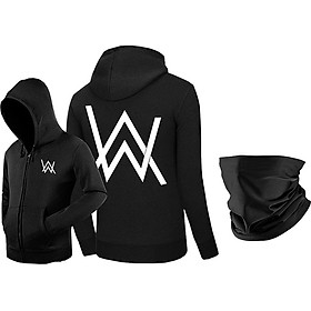 Combo Áo Khoác , Khăn Bịt Mặt Đen Trơn Alan Walker