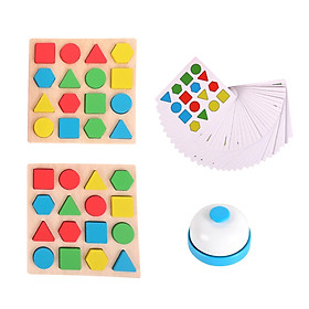 Geometric Shape Matching Board Game Educational Puzzle Toy for Toddlers