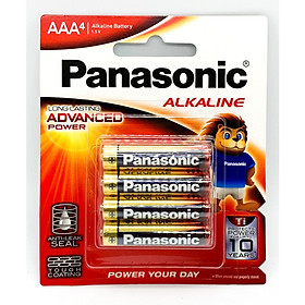 Pin AAA Panasonic Ankaline LEO Vua Năng Lượng Vỉ 4 Viên - Hàng Chính Hãng