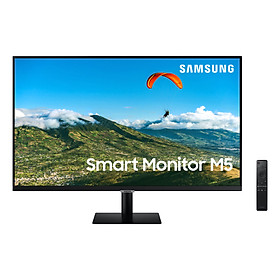 Màn Hình Thông Minh Smart Monitor Samsung LS27AM500NEXXV 27inch/Full HD (1920x1080) 8ms/60Hz/VA/Tích Hợp Loa/Hệ Điều Hành Tizen - Hàng Chính Hãng