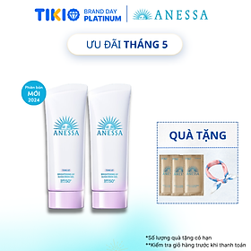 Bộ đôi Kem chống nắng dạng gel dưỡng sáng nâng tông & hiệu chỉnh sắc da (Anessa Brightening Gel 90g x2)