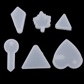 6 Designs Jewelry Making Silicone Mold Moulds, Pendant Mold for Polymer Clay, Crafting, Resin Epoxy, Earrings Charms Necklace Making, DIY Mould Tools